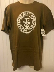 Obey NINETY-ONE Mens 100% Cotton Basic T-Shirt Medium Tapenade NEW - Picture 1 of 3