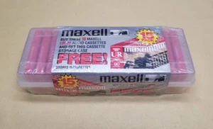 Maxell UR90 Normal Bias Kassettenbänder versiegelt alter Lagerbestand Rohling versiegelt + SELTENE HÜLLE - Bild 1 von 8