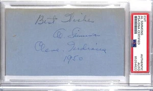 Al Simmons Autographed 3x5 Cut Phil A's Indians PSA/DNA *4622 - Picture 1 of 2