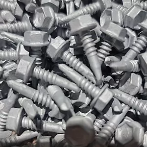 500 3.3 LBS SELF DRILLING 3/4" GALVANIZ SCREWS 5/16" HEX DRIVER WASHER-HEAD - Picture 1 of 7