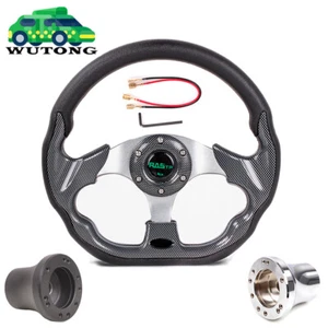 12.5" Carbon Fiber Golf Cart Steering Wheel For EZGO TXT RXV Yamaha and Club Car - Picture 1 of 20