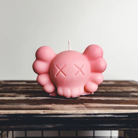 Kaws Companion Figure Pink Candle All Natural Soy Wax Cover
