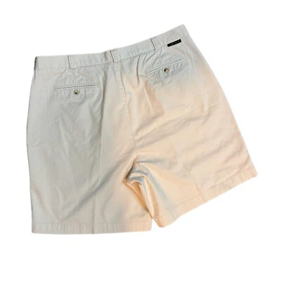 Pantalones Cortos Chinos Plisados Perry Ellis Para Hombre Talla 42 Tostado Bolsillo Corte Algodón Foto 1 de 4