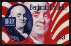 Benjamin Franklin (Rot Hintergrund) Probe Handy Karte