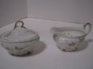 Theodore Haviland limoge Antique Creamer & Sugar Bowl - Picture 1 of 7