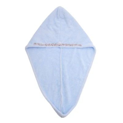 1 Pc Water-absorbent Floral Pattern Hair Towel for Bathroom Hotel - Image 1 of 4