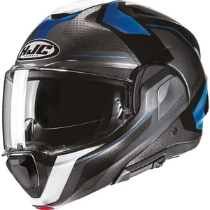 HJC F100 Bios Blue Flip Front Motorcycle Helmet Modular System Motorbike Riding - Picture 1 of 4