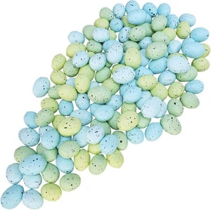 Winlyn 120 Pcs Easter Eggs Artificial Speckled Green Blue Foam Eggs... - Picture 1 of 9