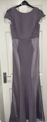 Coast Lilac Dress Long Maxi Size 12 Short Sleeved Zips - Image 1 of 4