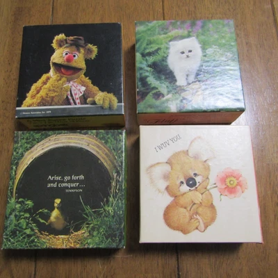 Лот из 4 винтажных мини-пазлов Hallmark Springbok Duck Cat Fozzie Bear Koala ПОЛНЫЙ КОМПЛЕКТ - Изображение 1 из 4