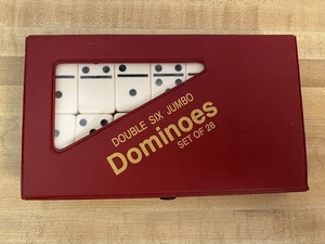 Preowned Dominoes.  Set 28 Pcs Double Six Ivory Color. - Picture 1 of 4