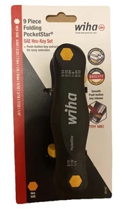 Wiha Hex Key Set 9 Piece Folding Pocketstar SAE 35197 - Picture 1 of 2