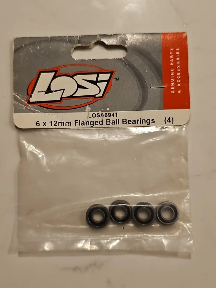 EQUIPO LOSI LOSA6941 6X12MM RODAMIENTOS DE BOLAS CON BRIDA (4) NUEVO RC PIEZA RARO Foto 1 de 1