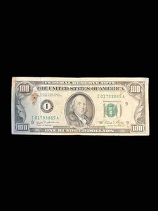 Small Face $100 bill (One Hundred Dollar Bill) - Series 1981 - Picture 1 of 2