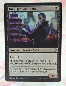 MTG Commander: Innistrad: Crimson Indulgent Aristocrat 130 - NM - Picture 1 of 2