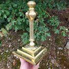 Superb Hinks Antique Cast Brass Oil Lamp Base Column 9¼" tall,  5?" wide. 