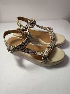 Women's Universal Thread Bree Cheetah Espadrille Platform Sandals, Size 6.5 - Picture 1 of 6