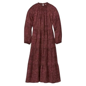 A New Day Maxi Dress Size Small Paisley Tiered Lightweight Long Sleeve Modest. - Picture 1 of 10