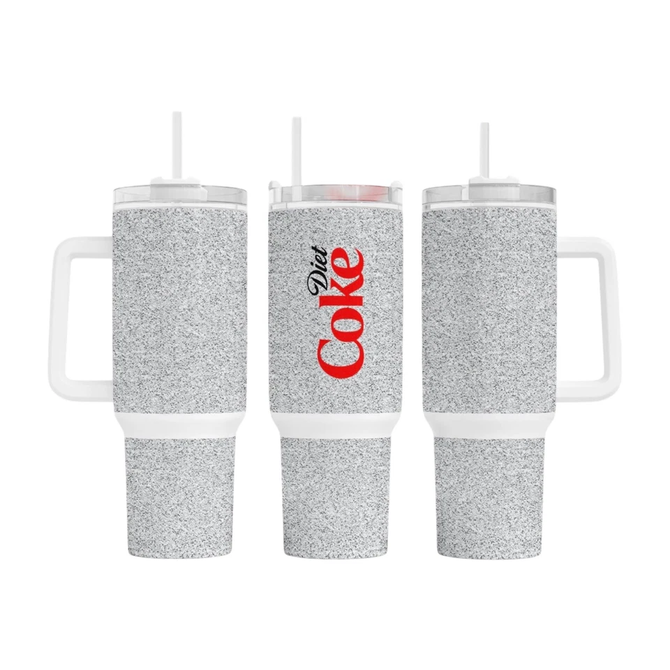 40oz Stainless Steel Sublimation Tumbler-Diet Coke~Glitter Wrap~Soda~Gift - Image 1 of 1