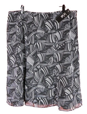 SK09770- NUEVO CON ETIQUETAS LE SUIT Mujer Hamptons Línea A Falda Forrada Negro Blanco Talla 18 Foto 1 de 4