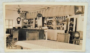 166d. DIV BK RPPC ARTURA, PHILIPPINES LIQUOR AND BAR INTERIOR, BUDWEISER SIGNS - Picture 1 of 2