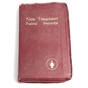 Ancienne poche rouge Gédéons nouveau testament psaumes proverbes édition 1969 excellent état - Photo 1/10