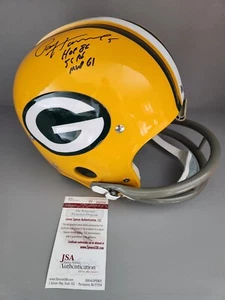Paul Hornung Packers handsignierter 60er Suspension RK Historic Helm JSA - Bild 1 von 15