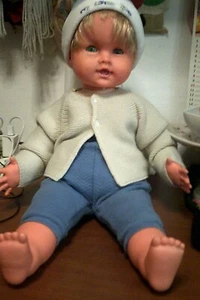 bambola ANGELINO sebino 1° tipo .cm 60 con difetti  x restauro o gioco LEGGI - Imagen 1 de 12