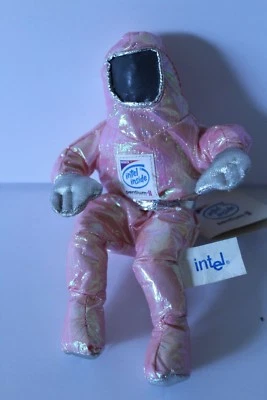 INTEL INSIDE MMX PENTIUM II Advertise Pink  Astronaut Plush Bunny People Doll - Image 1 of 4