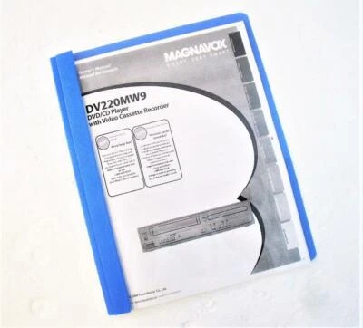 Owner's Manual For: Magnavox DV220MW9 DVD/VHS Combo Player 4-Head VCR Recorder