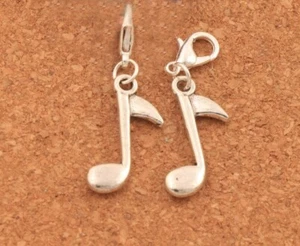 Charm Clip-on Eighth Music Note Bracelet Necklace Zipper Keychain Stitch Markers - Foto 1 di 4