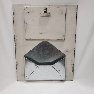 Mail Organizer Letter Holder Wall Hung Painted Wood Handmade Home Note Center - Picture 1 of 7