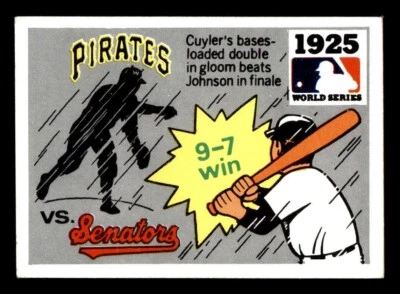 1971 Fleer World Series Baseball #23 1925 Pirates vs. Senators VG *d3 - Image 1 of 2