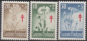 FINLAND Sc #B154-6 JUEGO SEMI POSTAL CPL MNH de FLORES - Imagen 1 de 1