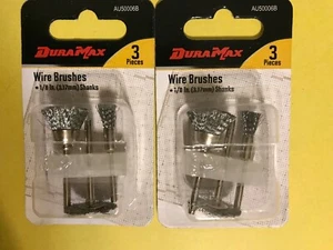 2 Pack Dura Max AU50006B 3pc Wire Brushes 1/8" Shanks - Picture 1 of 6