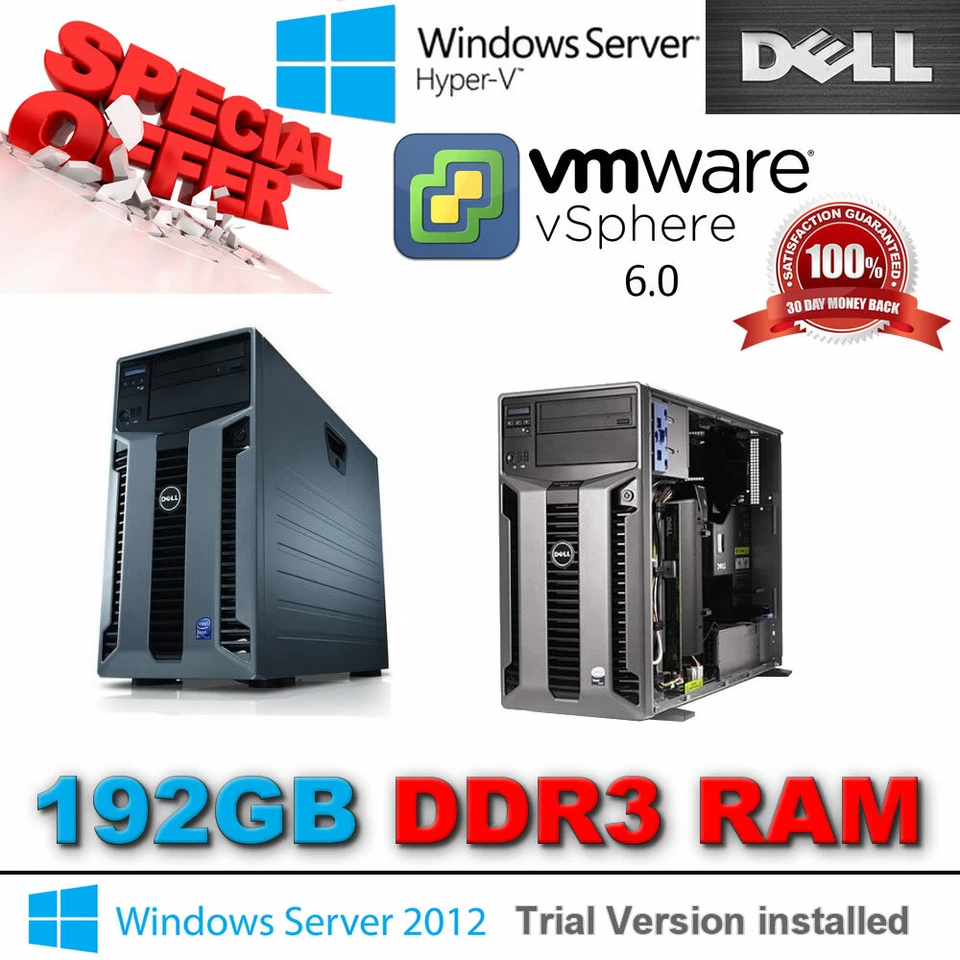 Dell PowerEdge T610 2x 6-Core XEON X5675 3.06Ghz 192GB DDR3 Perc H700/512mb RAID - Image 1 of 4