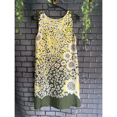 NWOT Red Valentino 100% Silk Sleeveless Green and Yellow Floral Sheath Dress 2 - Image 1 of 4