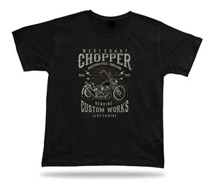 Chopper motorcycle garage, Live to ride vintage t shirt tee design gift apparel  - Picture 1 of 8
