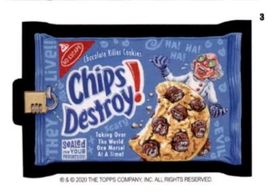 2020 Wacky Packages Weekly Series May Red Ludlow Backs #3 Chips Destroy - NM - Picture 1 of 2