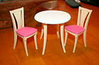 Vintage 90's Barbie Doll 3 Piece Set-Table & 2 Chairs-Used