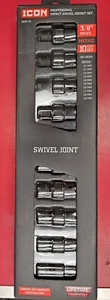ICON 12-Piece 3/8" SAE Impact Swivel Socket Set I2US-12 NEW - Foto 1 di 3