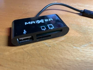 Adapteur Micro-USB OTG vers USB 2.0 + SD + TF 3 en 1 / ACT-UHB-OTG-01 - Photo 1/3