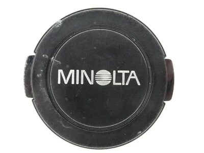 Tapa de lente de cámara frontal a presión negra/plateada genuina Minolta 55 mm Foto 1 de 4