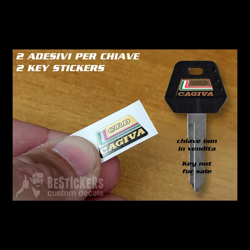 2 ADESIVI restauro chiave chiavi CRD CAGIVA mito - made in italy keys stickers