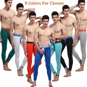 Men's Sexy Hip Empty Pants Removable Pouch Long Johns Thermal Underwear Bottom - Picture 1 of 39