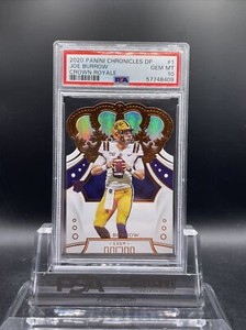 2020 Panini Chronicles Crown Royale Card #1 Joe Burrow Rookie Graded PSA 10