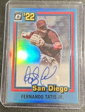 2022 Donruss Optic Retro Carolina Blue Fernando Tatis Jr. Auto /25 No. 81S-FT
