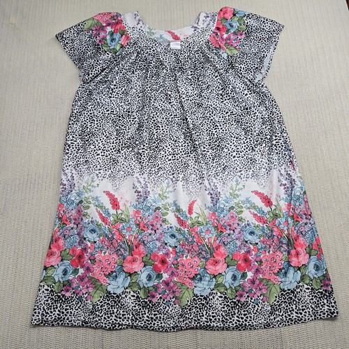 UNDERCOVER Camicia da notte Secret Treasures Muumuu donna XL stampa floreale leopardata manica corta