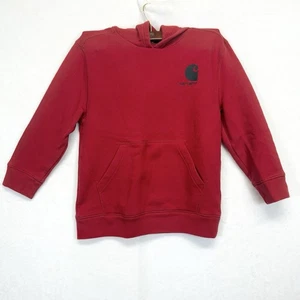 Carhartt Kids Youth Pullover Hoodie Maroon/Red Size Kids 8/10 - Picture 1 of 7