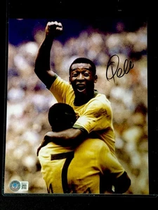 Pele Signed 8x10 Photo Brazil Soccer Beckett Certified - Picture 1 of 1